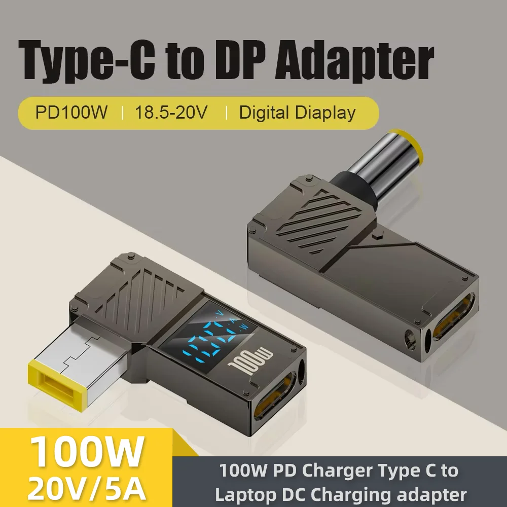 PD100WType-CвDCPlugConverterUSBCвDCАдаптердлязарядкиноутбукаРазъемдлязарядногоустройстваНаконечникдляLenovoThinkplusHPDELL-AliExpress7