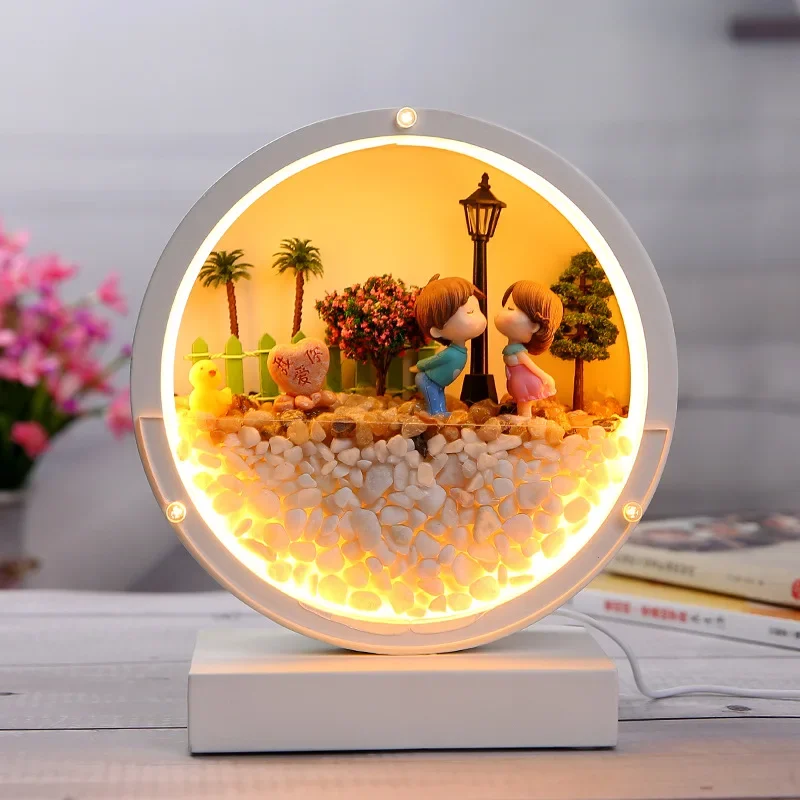 Preserved flowers table lamps desk lamp lights ornaments Valentine's Day gifts wedding birthday gift for Chrismas living room