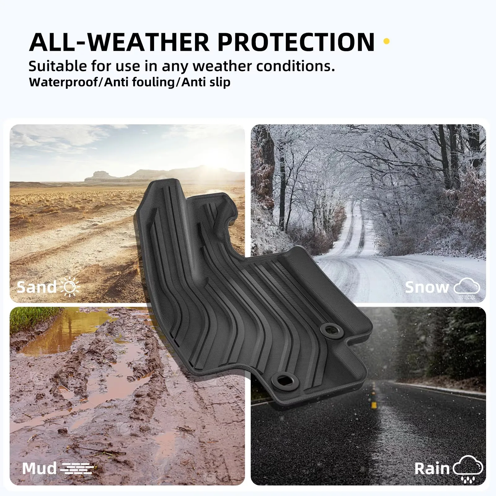 For Toyota Grand Highlander TPE Floor Mats & Cargo Liner, All Weather Car Floor Liners and Trunk Mats Left Hand Drive