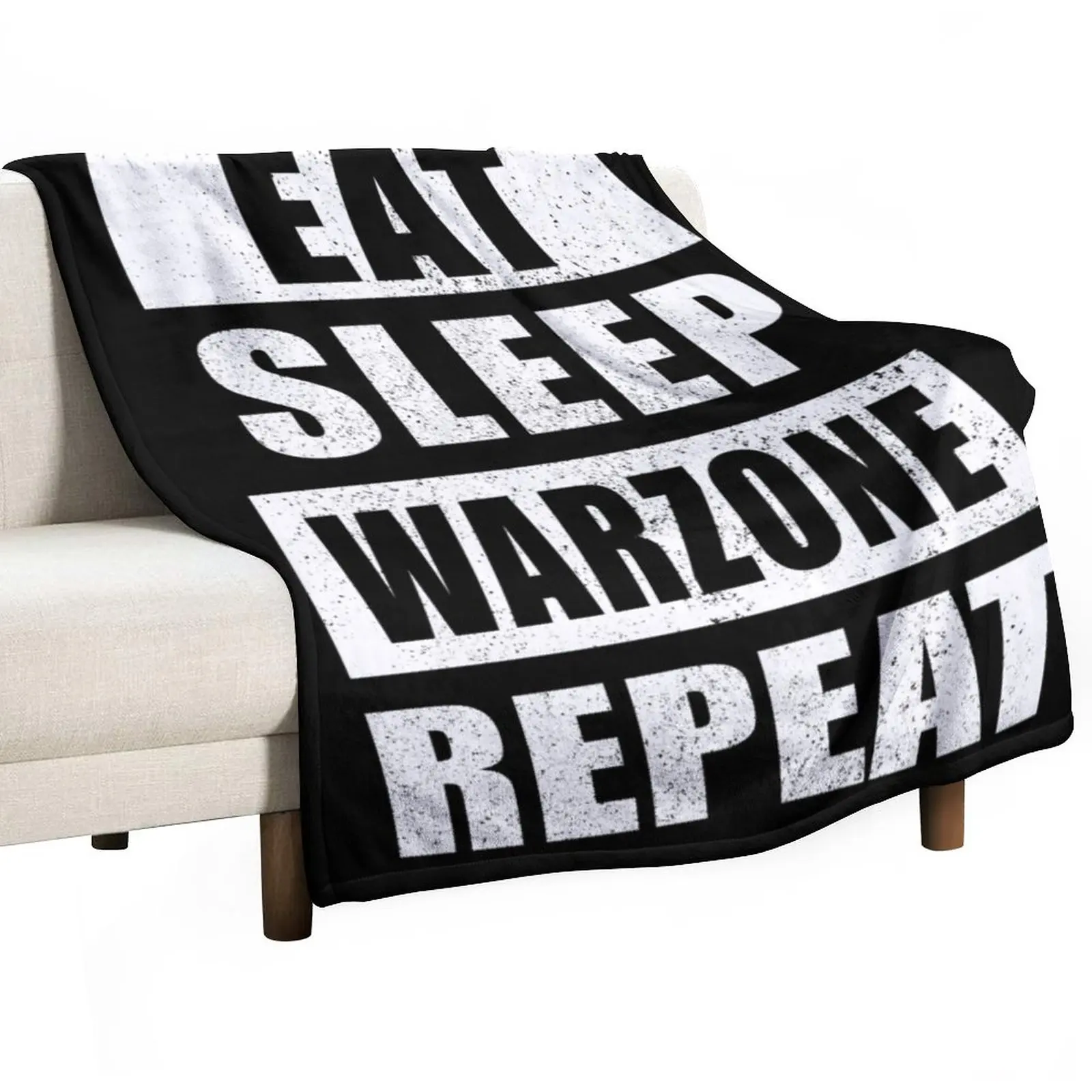 

Eat Sleep Warzone Repeat Throw Blanket Soft Plaid Blankets For Sofas Cute Blanket