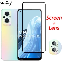 Full Cover Tempered Glass For Oppo Reno8 Lite Screen Protector For Oppo Reno 8 7 Lite Camera Glass For Oppo Reno 8 Lite 5G Glass