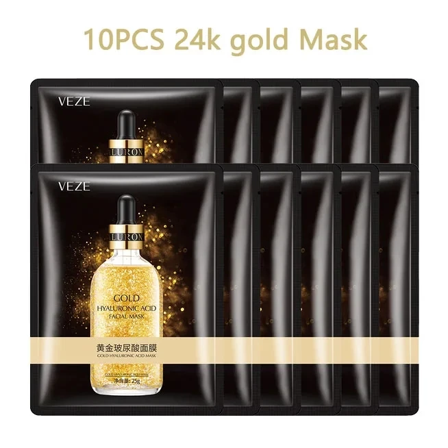 thumbnail image 1 of 10pcs Sheet Mask Skin Care Plant Facial Mask Moisturizing Oil Control Face Care Masks Shrink Pores Beauty Health Face Patches, 1 of 4