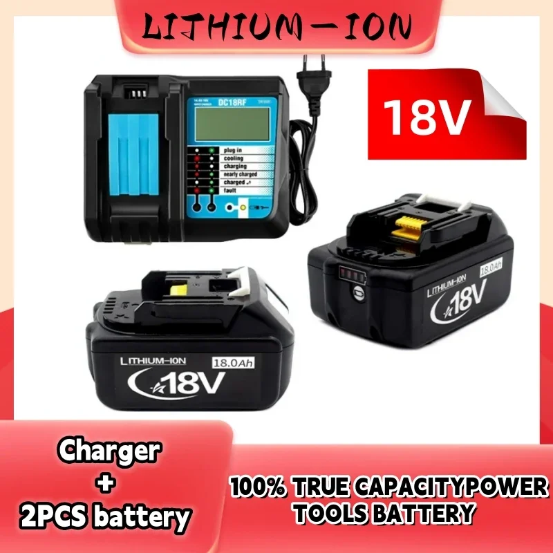 

New 18V18Ah Rechargeable Battery 18000mah Li-Ion Battery Replacement Power Battery for MAKITA BL1880 BL1860 BL1830battery