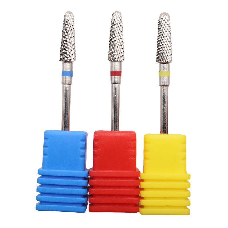 

L0414 Silver Carbide Nail Drill Bit Electric Nail File Drill Bit Carbide Drill Nail Art Tools Nail files Mill