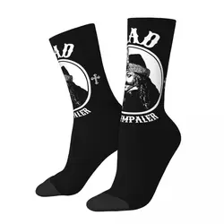 Fashion Prince Vlad The Impaler Dracula Undead Basketball Socks Tepes Gothic Vampire Goth Crew Socks for Women Men Breathable