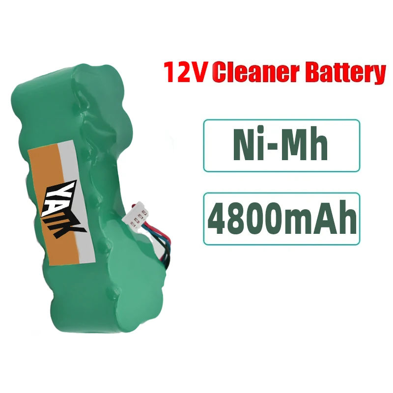 

12V 4800mAh NI-MH Replacement Battery Pack for Ecovacs Deebot Robotic Vacuum Sweeper DE33 DD35 DE55 DM88 DG710 DG716 610 901