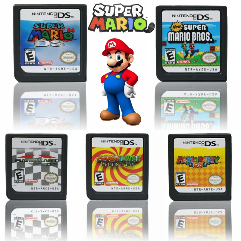 Cartuccia Di Gioco Super Mario Bros Ds Cartoon Anime Mario Series Scheda Console Per Videogiochi Versione Inglese Per Nds 3Ds Ndsi 2Ds Xl