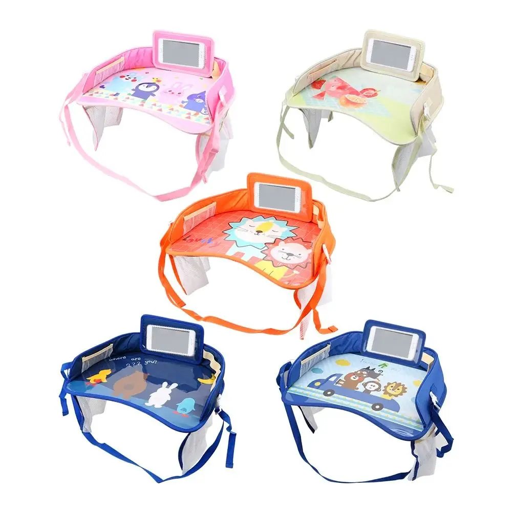 Portable Snack Tray Baby Car Seat Tray PVC Dining Kids Toy Holder Desk Ox Cloth Car Table Dining Plate
