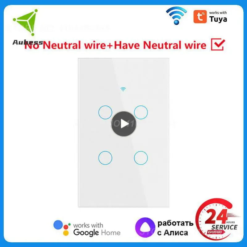 

Умный выключатель с Wi-Fi и сенсорной панелью, 1 шт.