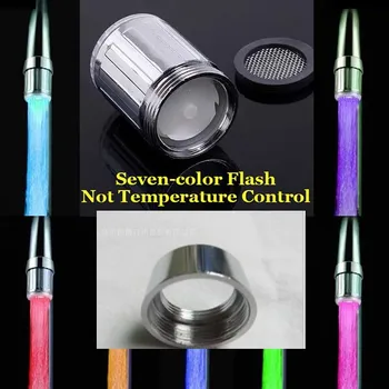 LED อุณหภูมิ 3 สี Light-up ก๊อกน้ําห้องครัวห้องน้ํา Glow Water Saving ก๊อกน้ํา Aerator Tap หัวฉีดฝักบัว 11