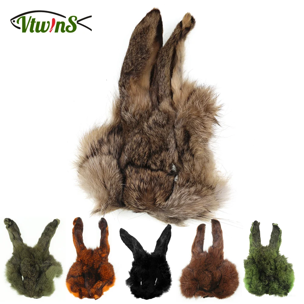 

Vtwins Fishing Fly Tying Material Hare Mask Hare's Ear Fly Bodies Wing Nymph Rabbit Fur Natural Color Dubbing Material Tackle