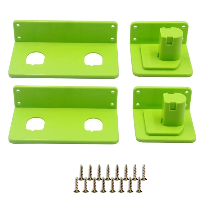 

4-Pack Tool Drill And Battery Wall Mount Bracket Set For Ryobi Power 18V Tools, 18V Battery And Tool Storage Hanger