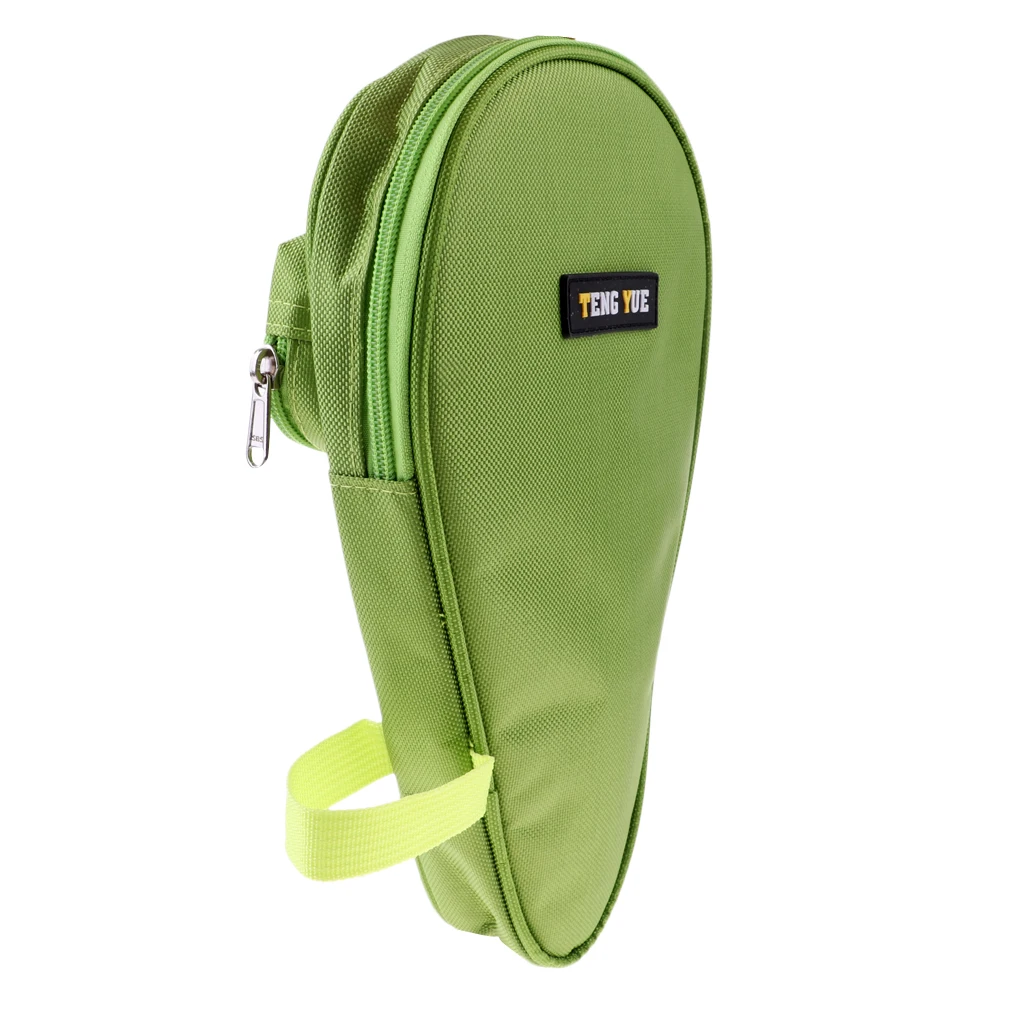 Table Tennis Racket Bag Waterproof Pong Paddle Bat Pouch with Ball Case