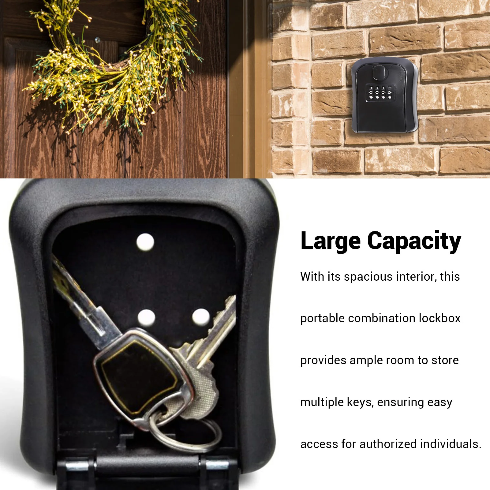 휴대용 조합 잠금 상자 아파트 부동산업자, 외부 집 열쇠용 예비 열쇠 보관함