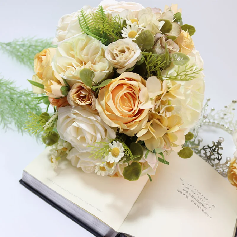 28x26cm-bridal-bouquet-home-floral-wedding-orange-austin-rose-chamomile-simulation-bouquet-bridal-handheld-605