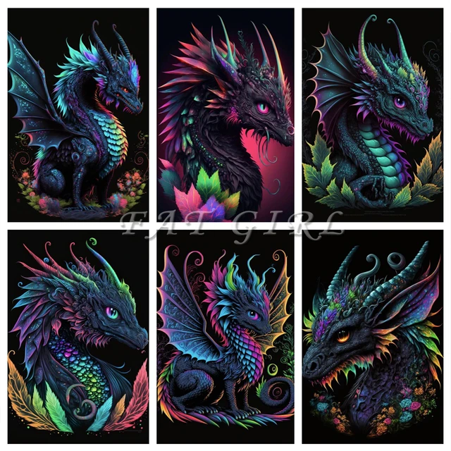 Stitch Dragons Diamond Embroidery  Dragon Cartoon Diamond Painting -  Diamond - Aliexpress