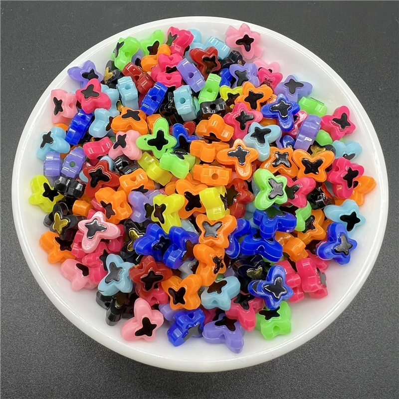 NEW 50pcs/Lot 10MM Acrylic Beads Butterfly Shape Loose Spacer Beads For  Jewelry Making - AliExpress