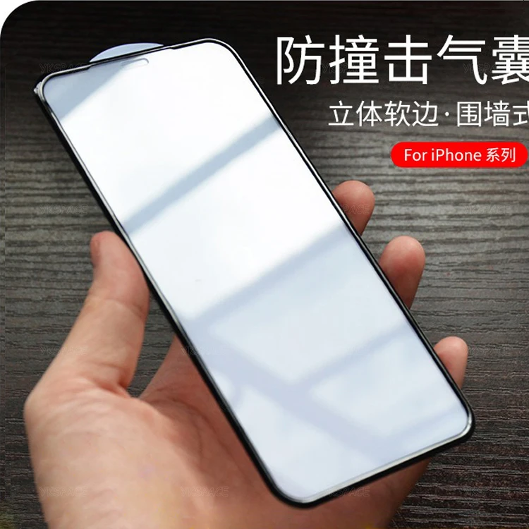 2 Stück 3D Airbag Edge Bumper Panzerglas für iPhone 18 17 17e 16e 16 15 14 Plus 13 12 Mini 11 Pro X XR XS MAX Displayschutzfolie – Detail 29