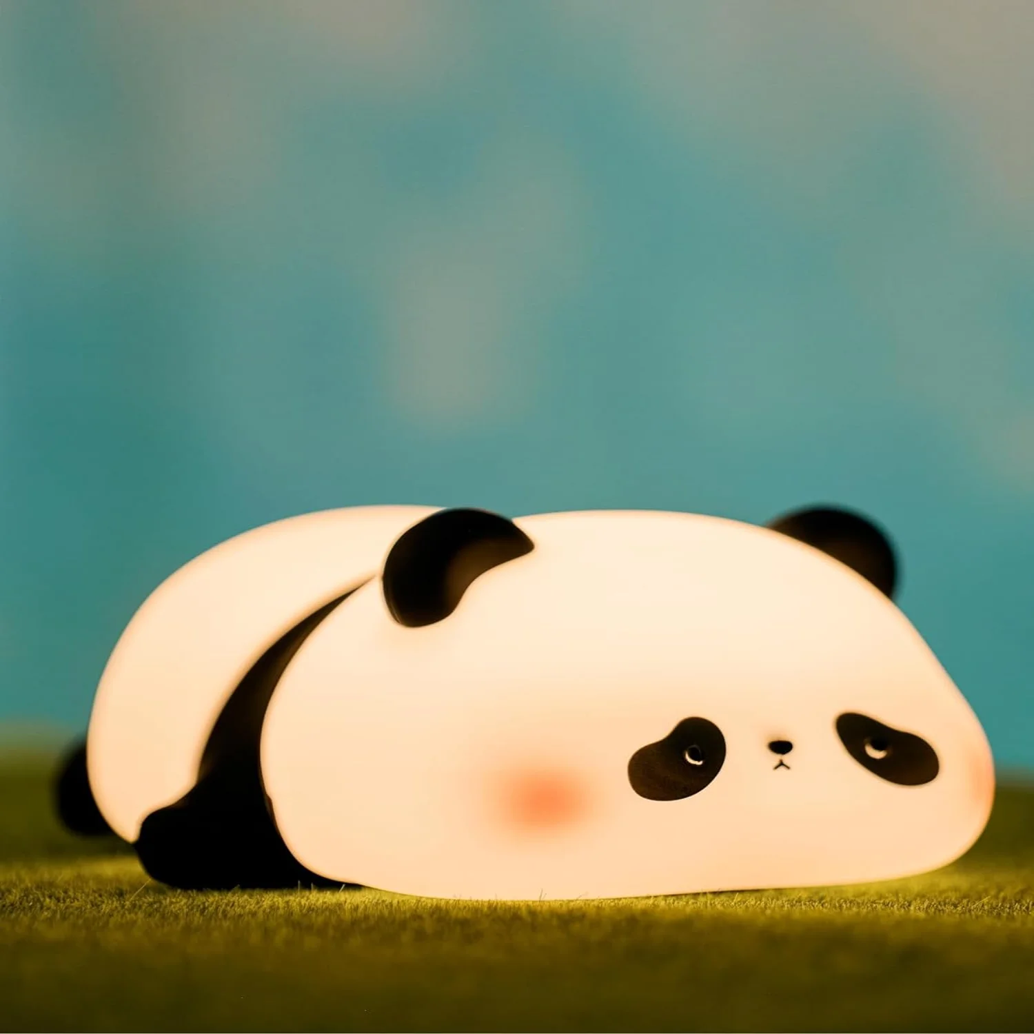 LED Cute Panda Night Light Level Dimmable Nursery Night Light Squishy Silicone Rechargeable Bedside Touch Lamp for