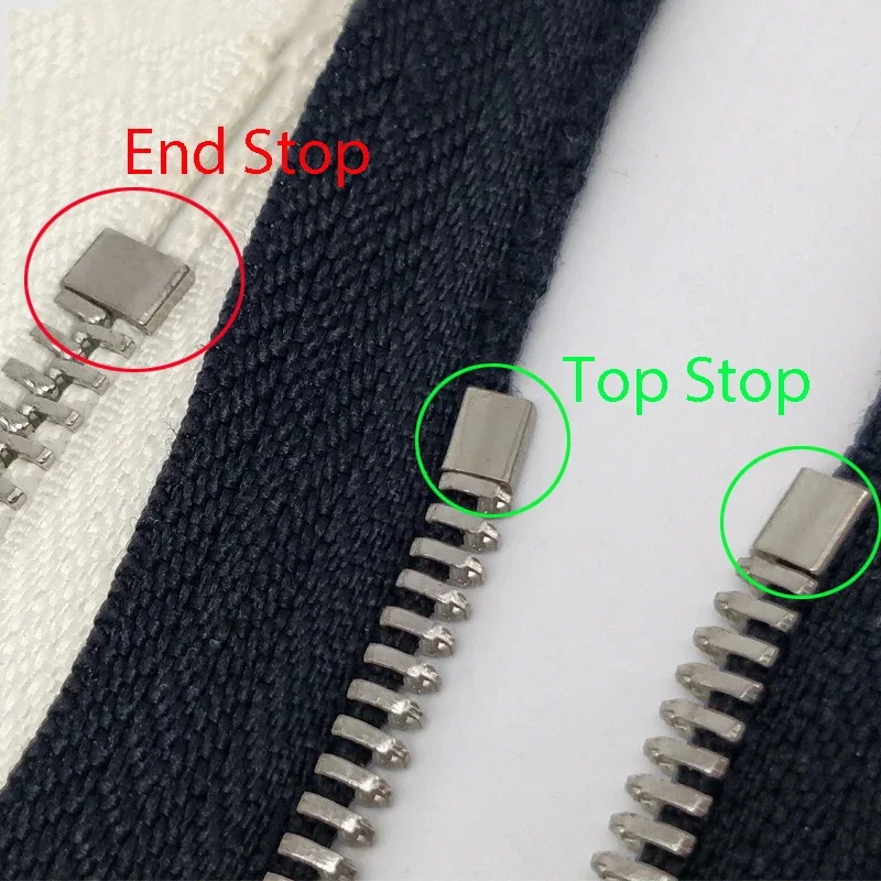 Aliepress Silver Color 3# 5# Metal Stopper For Repair Zipper Tailor Tools  60Pcs 3-016