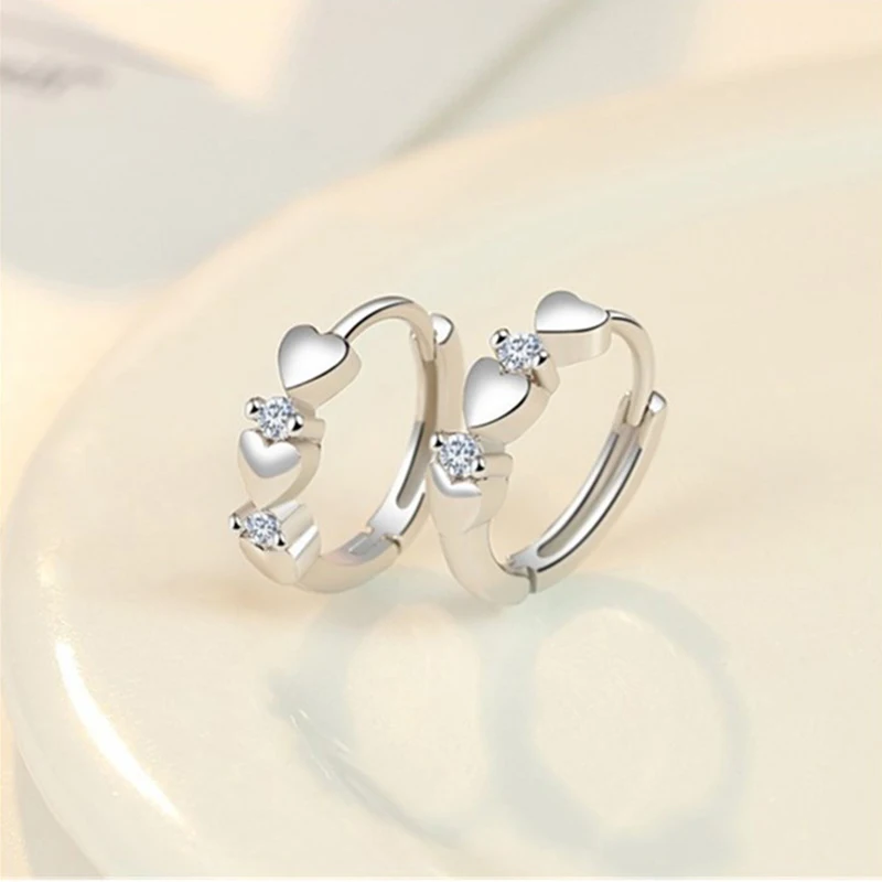 Weight Loss Products 1 Pair Magnetic Slimming Earrings Love Heart-shaped Earrings Silver Lose Weight Stimulating Acupoints Health Slimming Ear Studs