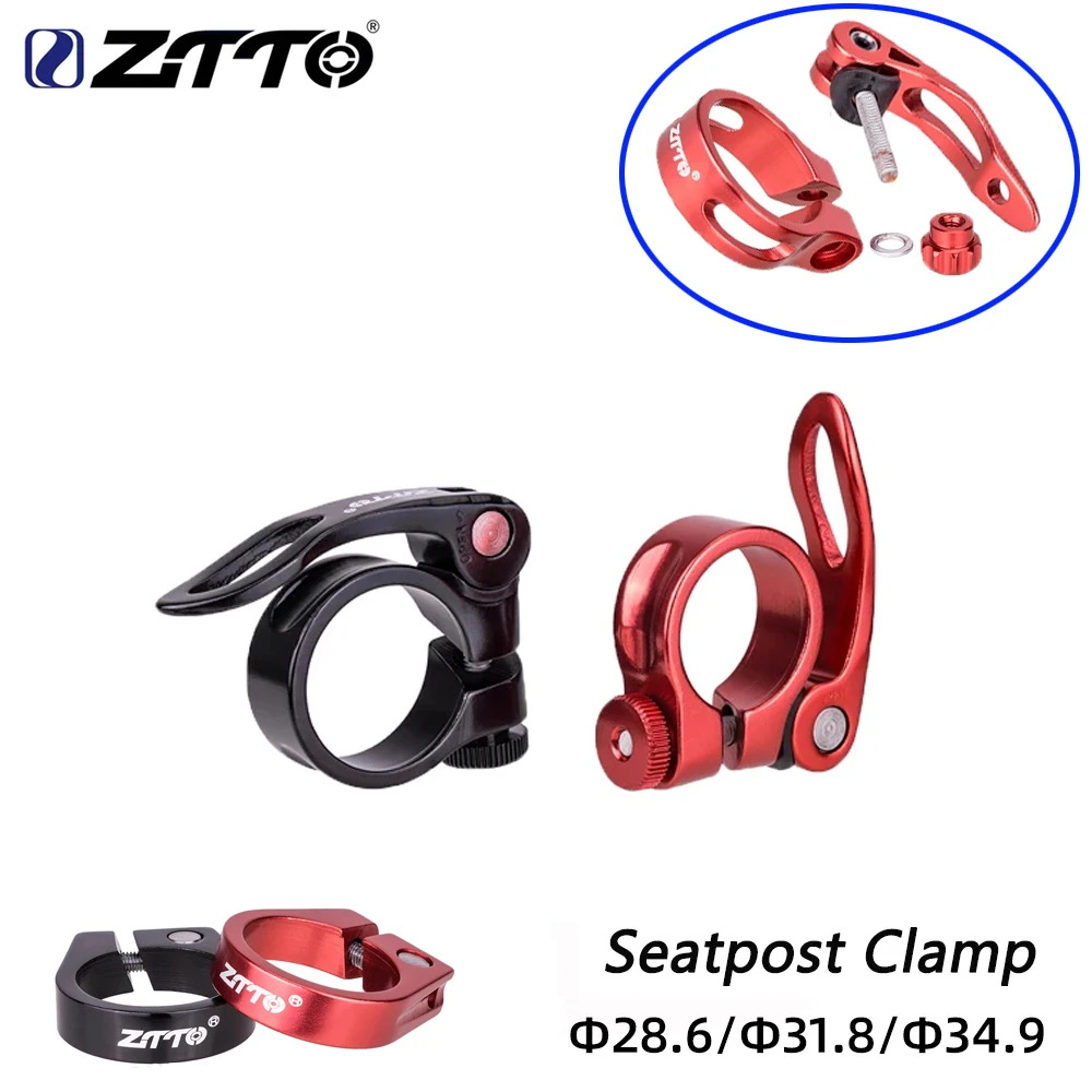 Bike Seatpost Clamp 28.6mm 31.8mm 34.9mm CNC Saddle Seat Tube Clip Ult QR Bike Thread lock Clamp MTB Parts