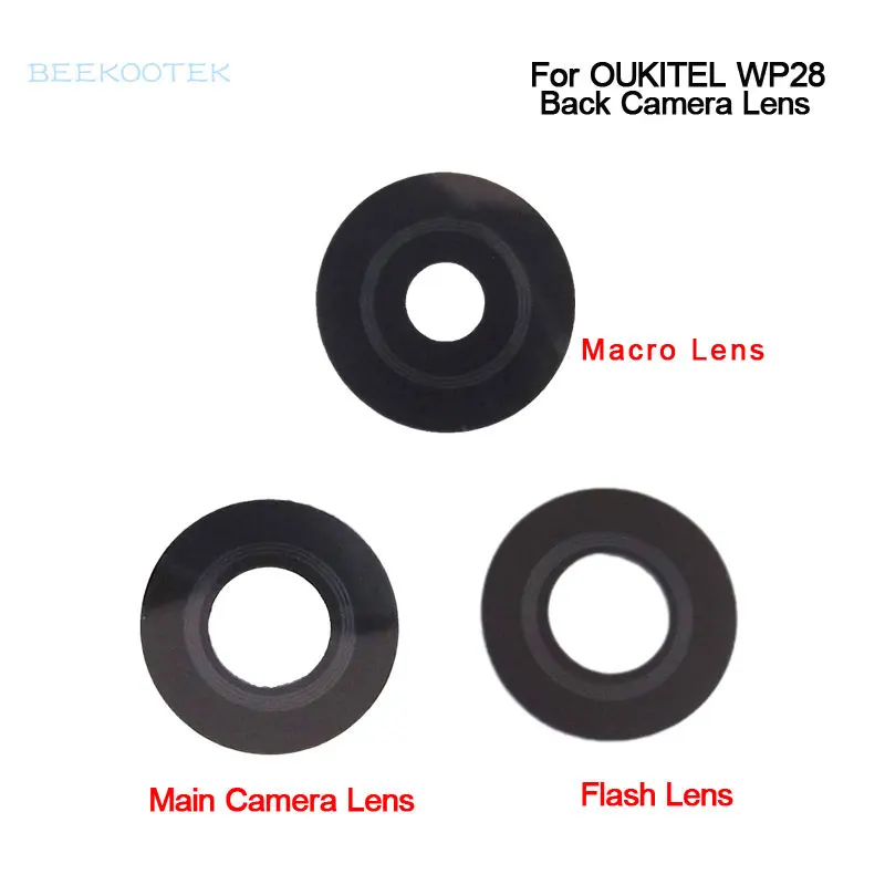 

New Original OUKITEL WP28 Rear Main Camera Lens Night Vision Camera Lens Flash Lens Glass Cover For OUKITEL WP28 Smart Phone