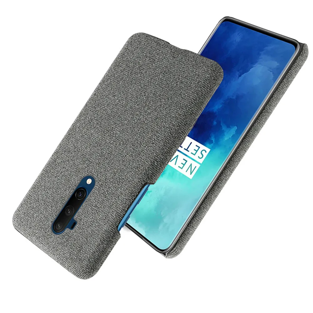 Cloth Cases For Oneplus 7 Pro 7T Pro Case Slim Retro Cloth Hard Phone Cover for One plus 7pro 7Tpro 1+7pro 1+7tpro Oneplus7pro 3