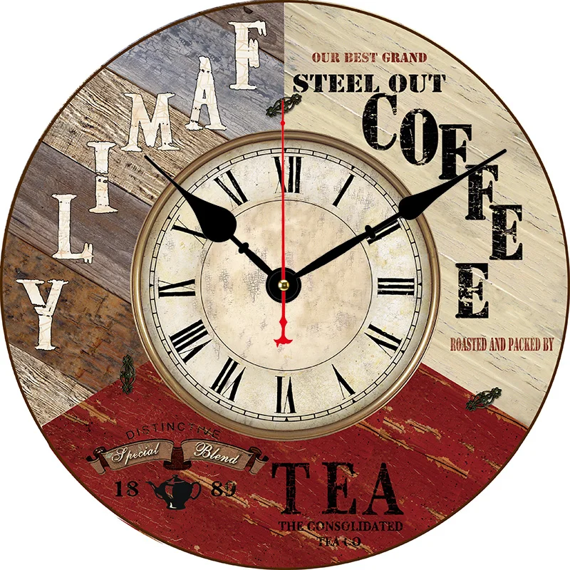 Vintage Wood Wall Clock Color:hlc20839;Sheet Size:16inch(40CM)