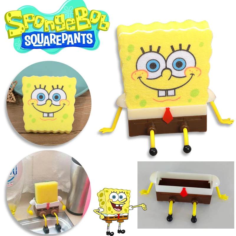SpongeBob Sink Drain Rack Basket Sponge Holder Funny Kitchen Storage