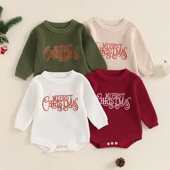 My Fist Christmas Sweater Romper 1