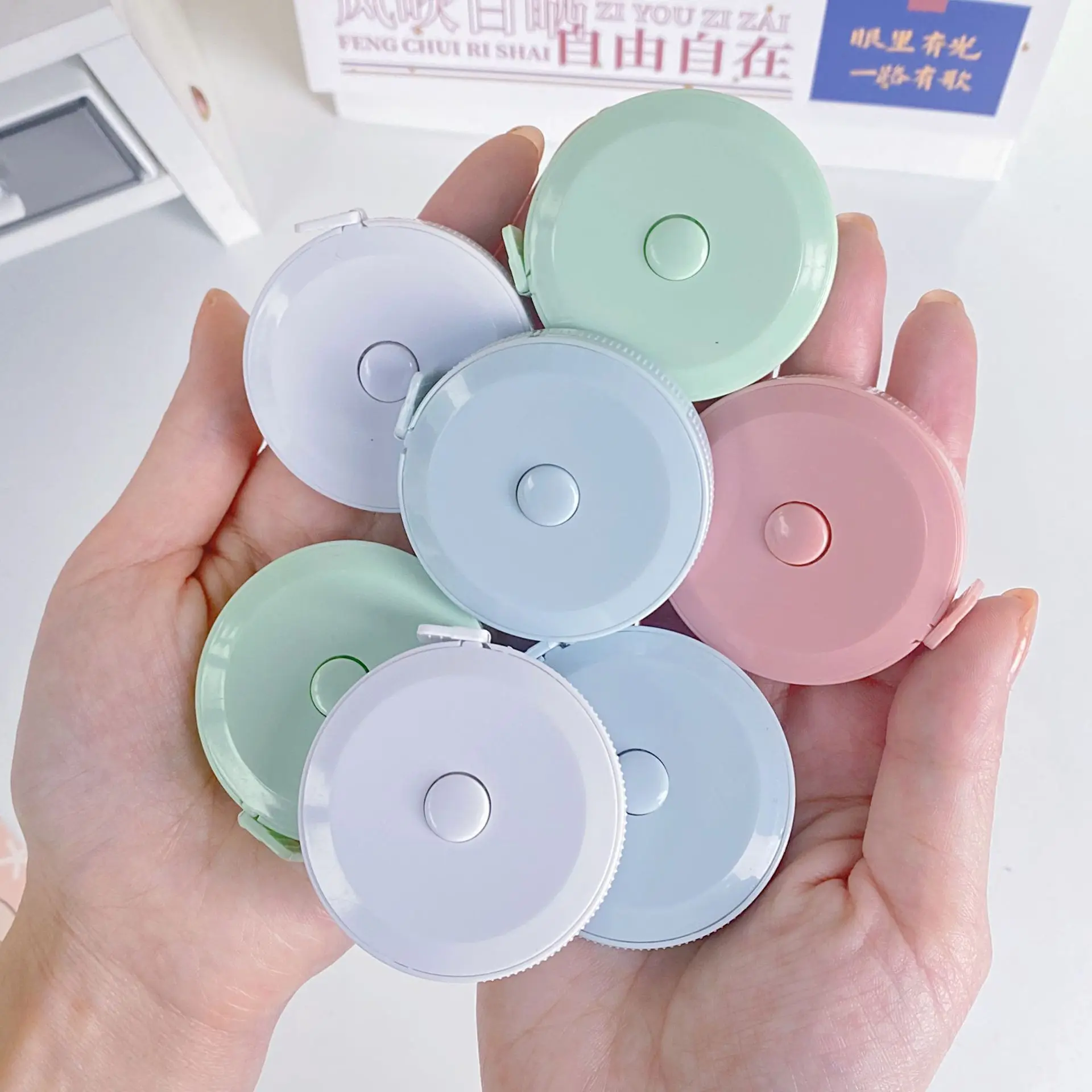 2M Tape Measure Retractable Body Measurement Tape Measuring Ruler Double Sided Metric Meter Ruler Measuring Tools