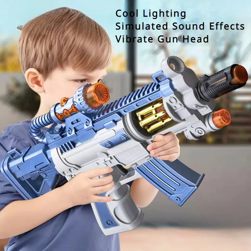 Sound Effect Spinning LED Light UP Non-firing Toy Gun AK47 Pistol Submachine Gun Police Role Play Prop Kids Birthday Gift 3