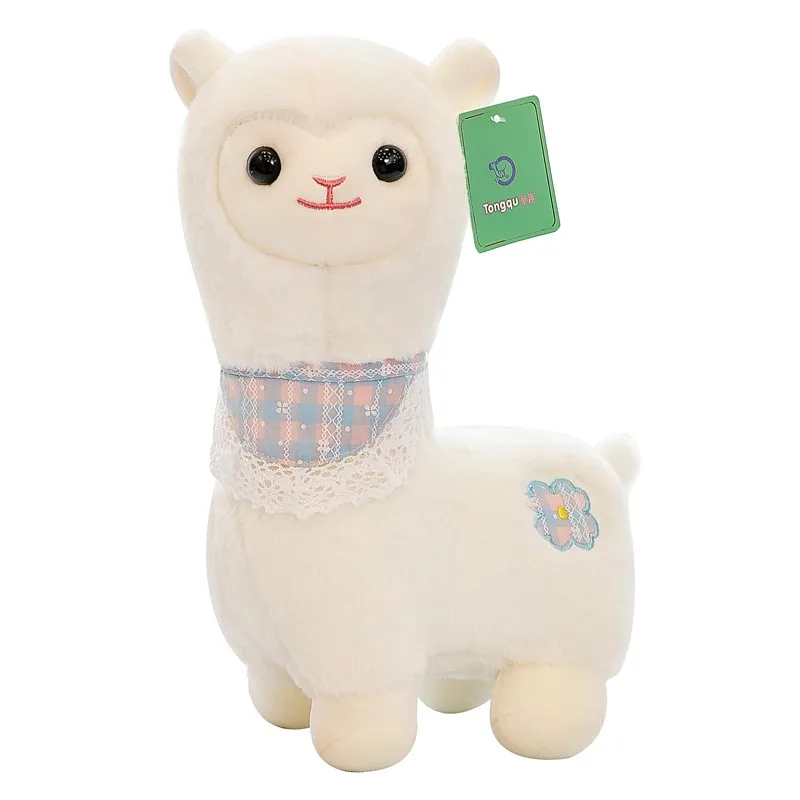 Nice  S carf Alpaca Plush Toy Stuffed Plushie Sheep Llama Doll Animal Toys for Kids Soft Sleep Pillow Home Bed Decor Gift
