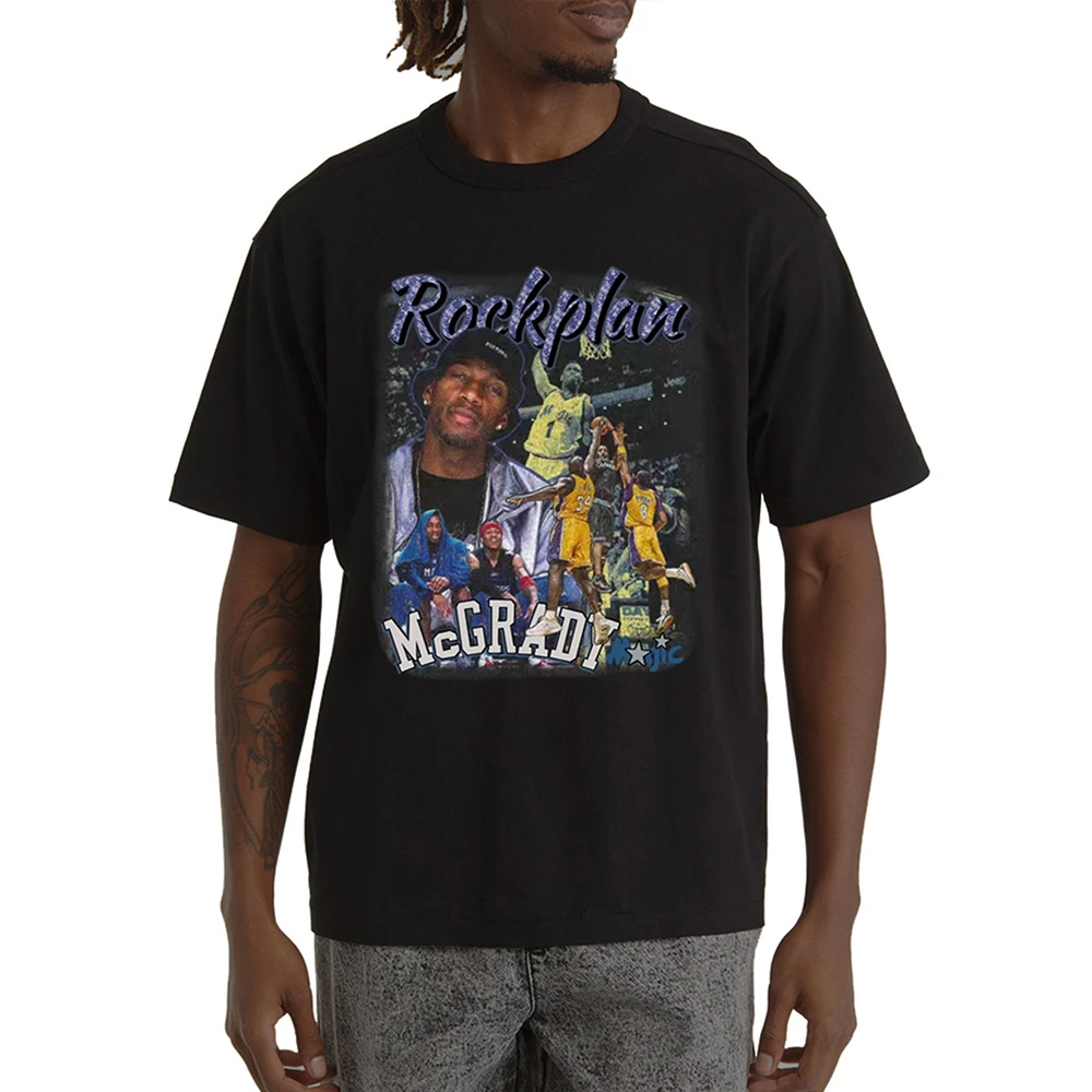 

High Quality Street Urban Vintage Mens Casual Drop Shoulder 230 GSM 100% Cotton Print Tshirt