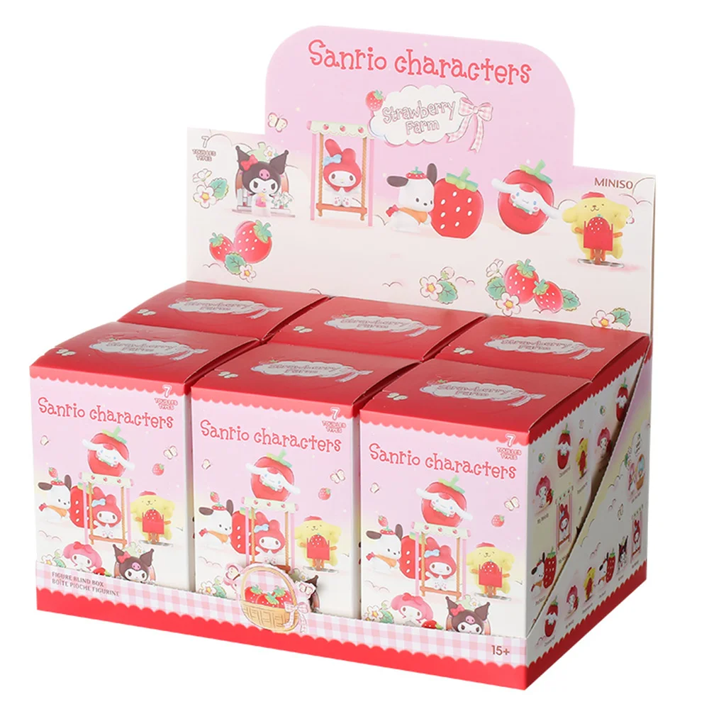 

Милая Клубничная серия Sanrio глухая коробка Аниме Фигурка модель Kawaii кукла детские игрушки Сюрприз подарок загадка коробка декор комнаты