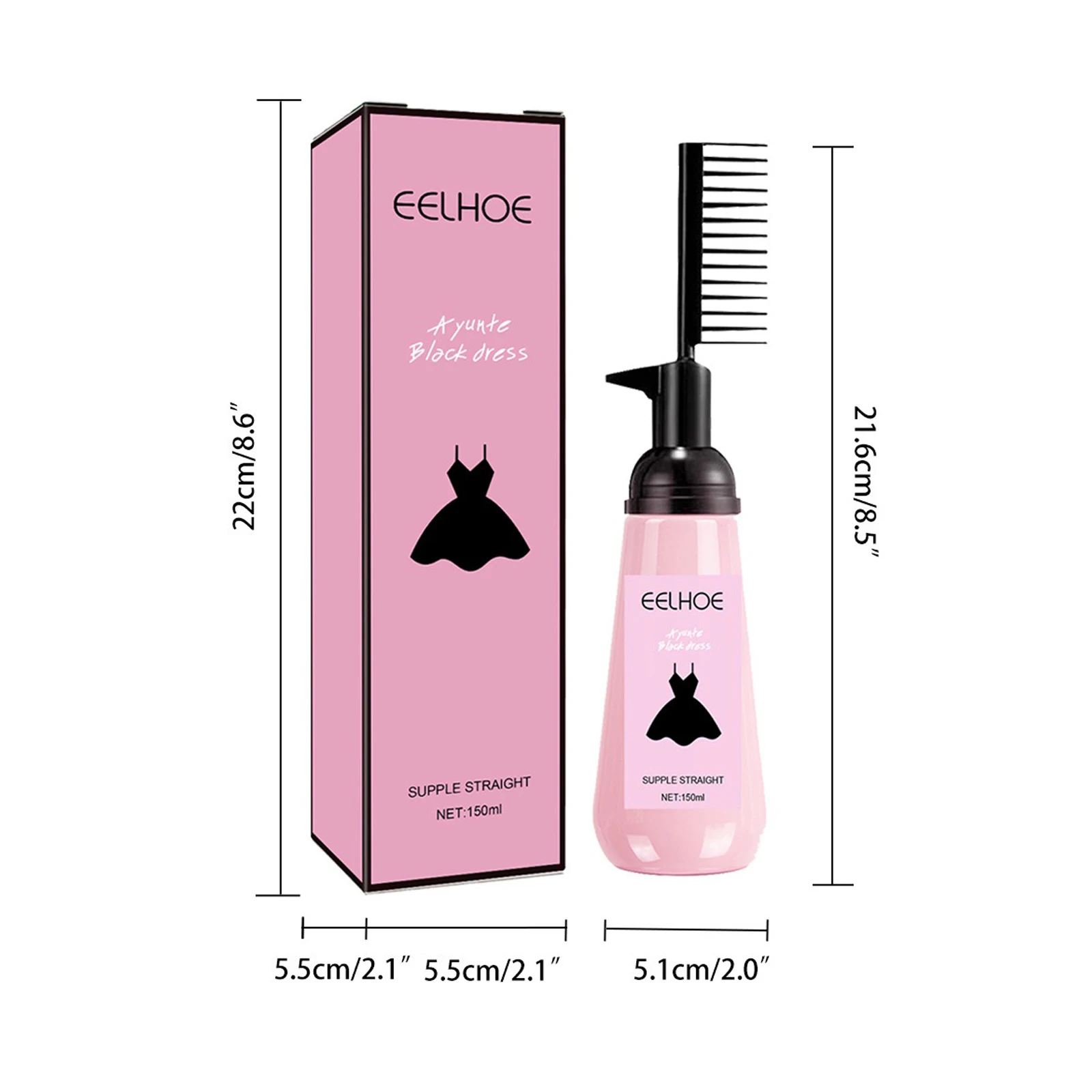 150ml Straightening Hair Care Cream Hair Comb Straightening Cream Smooth Nourishing Dry