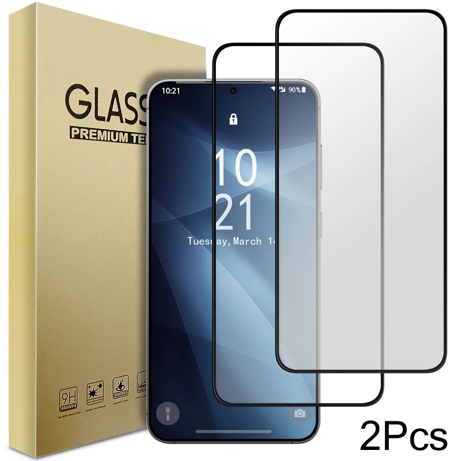 Samsung Galaxy S25 Leather Flip Case & Glass 2