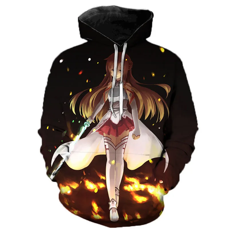 

2023 NEW Sword Art Online 3D Print Anime Hoodies Fashion Sweatshirts Men Women Harajuku Streetwear SAO Oversized Pullovers Coats