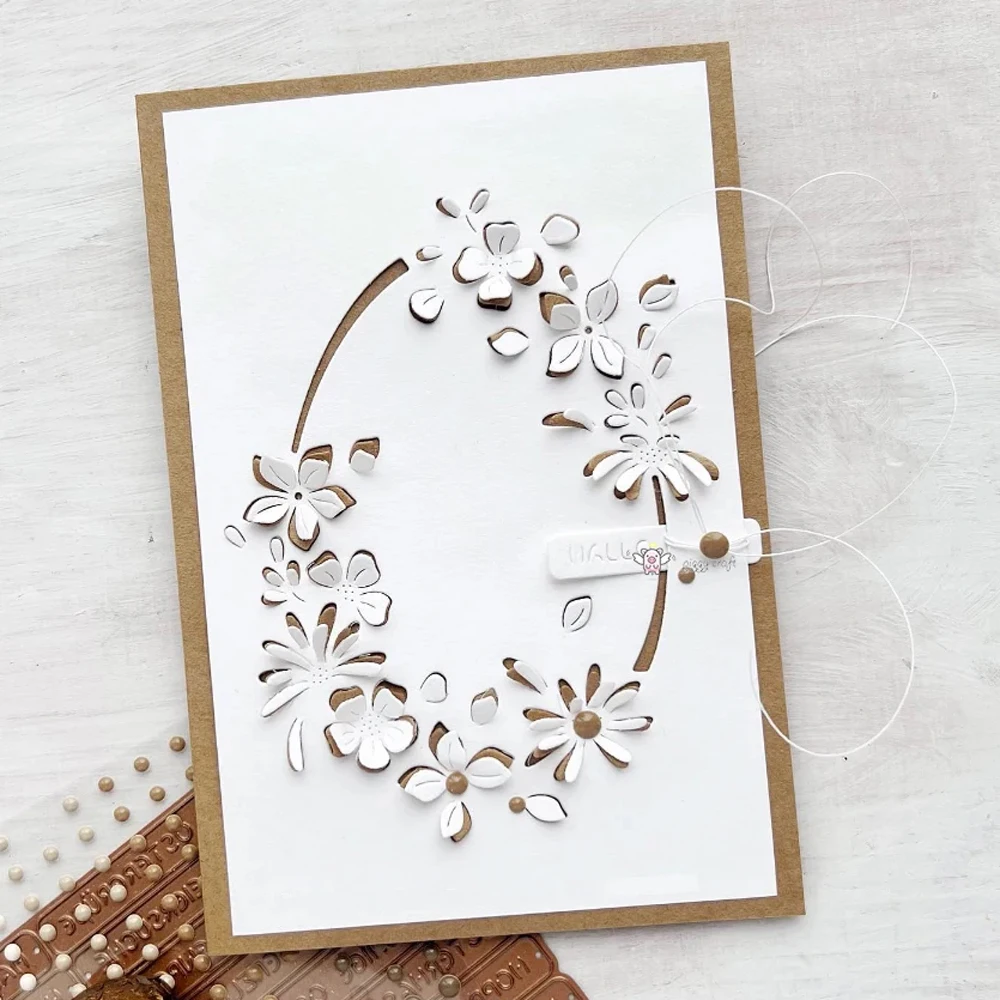 Description Picture 3 of itemPiggy Craft Metal Cutting Dies Cut Die Mold Background Easter Series Frame Scrapbook Paper Craft Knife Mould Blade Punch Stencil