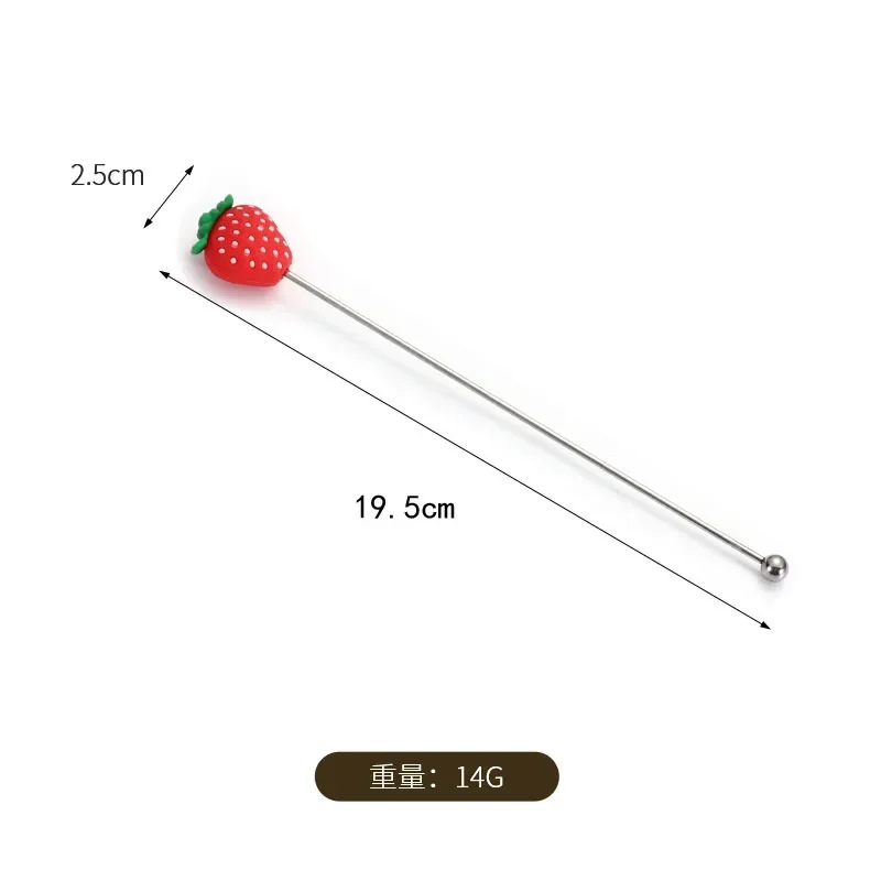 Stainless Steel Cocktail Drink Mixing Sticks Stirring Rod Fruits Head Long Handle Mixer Barware Muddler Bar Accessories