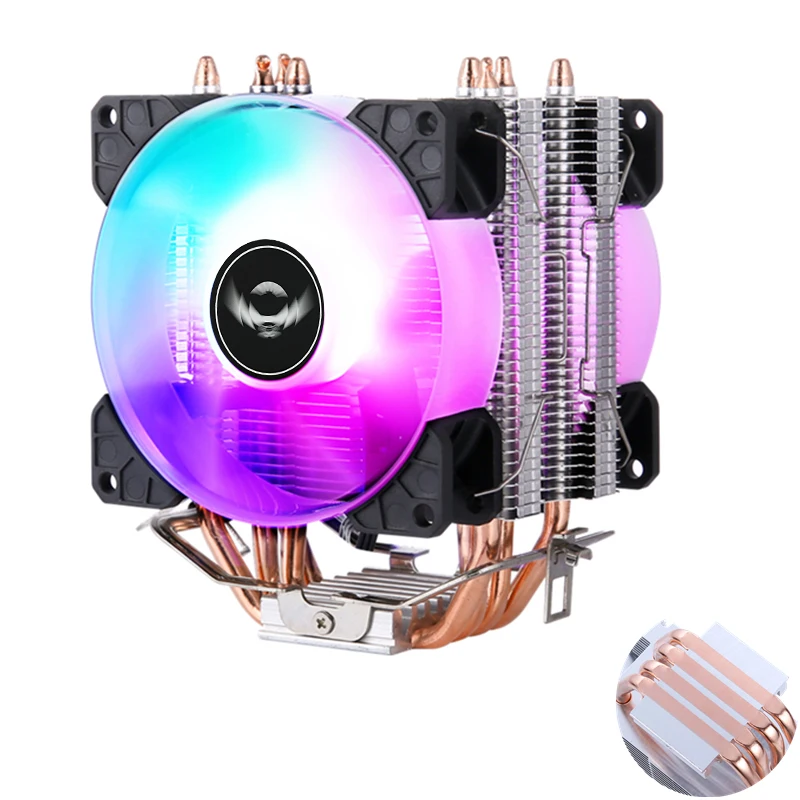 

CPU Cooler 4 Heatpipes Pure Copper Cooling Air-cooled AM3 AMD AM4 X79 X99 Intel LGA 2011 1700 1150 1155 1156 1200 1366 90mm Fan