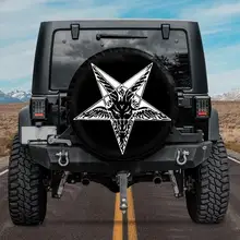 

Gothic Spare Tire COVER, Gothic Car Accessory, Pentagram Spare Tire COVER, Jeep Tire COVER, Baphomet Car accessories, Jeep Acces