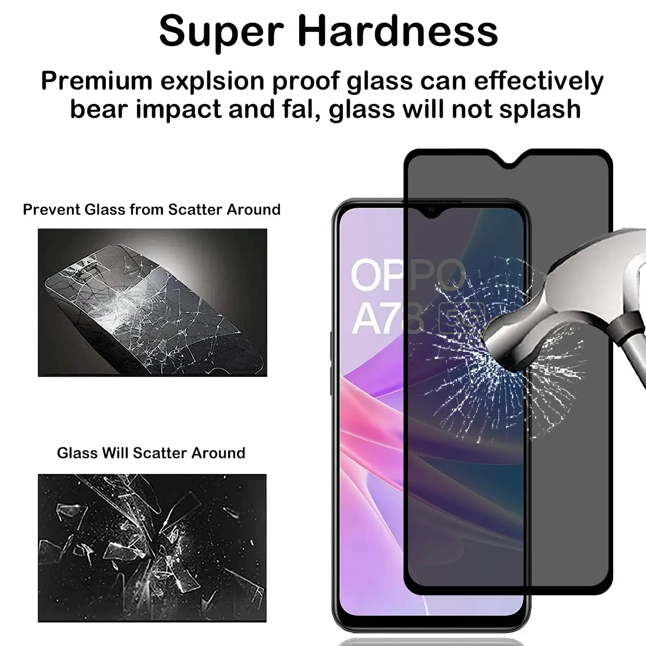 Privacy Anti-Spy Tempered Glass Screen Protector - Ultra Durable and Scratch Resistant