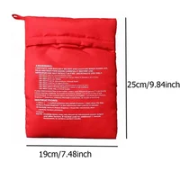 Sac de pommes de terre au micro-ondes réutilisable Express sac de cuiseur de pommes de terre au four pommes de terre parfaites 4 minutes pochette de cuisson rouge 6