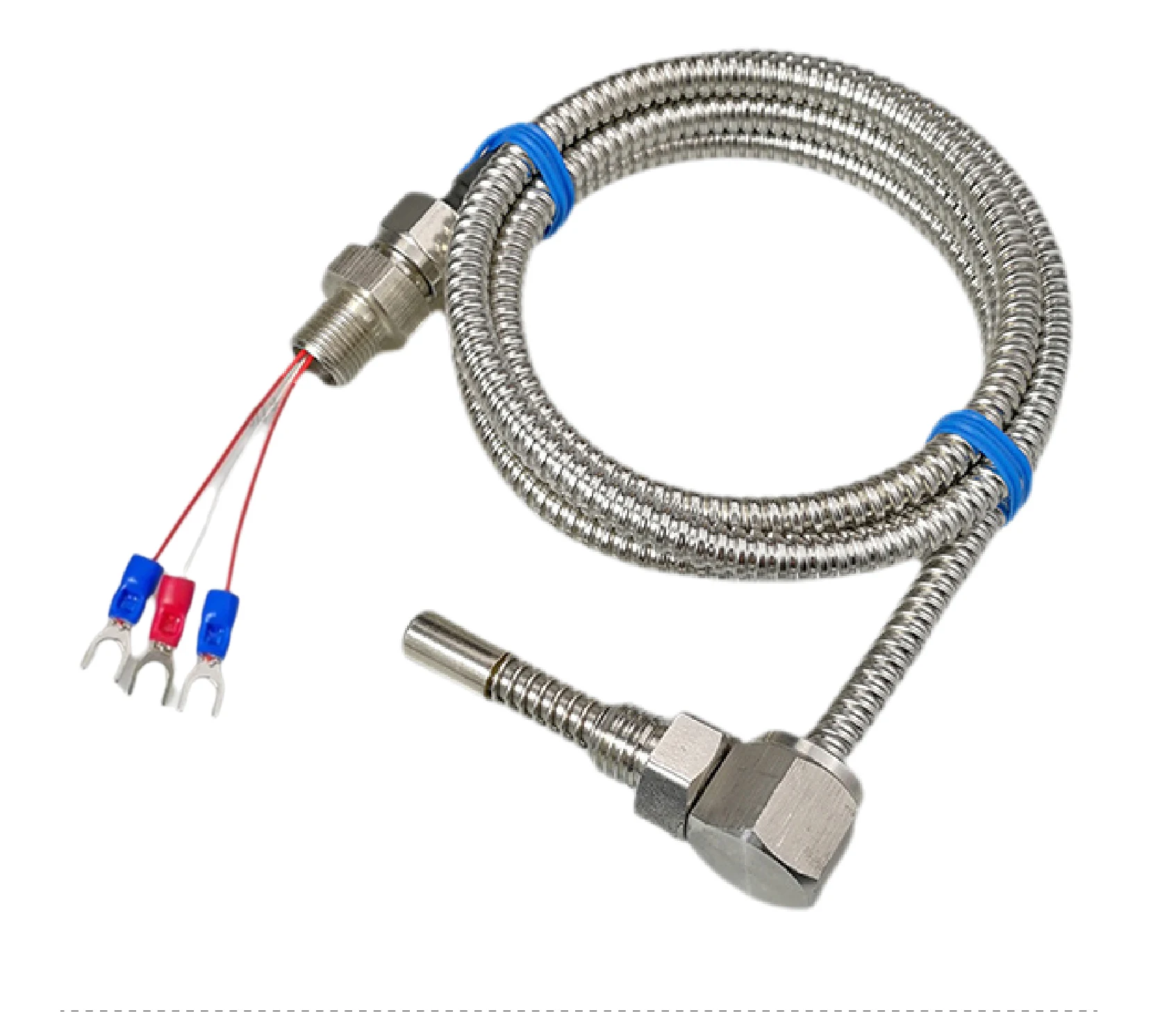 WZPT-D2M16 PT100 temperature sensor -50~200°C RTD probe motor bearing L type ang