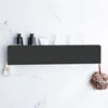Black Bathroom Organizer Shelf With Hooks Aluminum Kitchen Decoration Shelves On Wall Shower Storage Rack Wall Mount 4