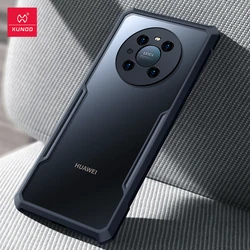 Xundd Airbag Shockproof Matte Transparent Phone Case with Lens Protection for Mate 40 RS (Black Stripe Clear)