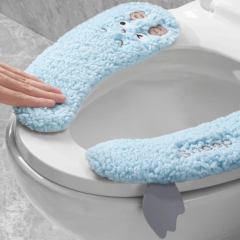 Winter Toilet Seat Kids Toilet Training Cushion Household Toilet Adhesive Seat Cover Seasonal Universal Bathroom Seat Cushion 2