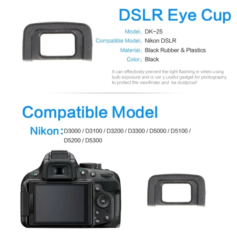 2pcs Viewfinder Eyepiece Eyecup Protective Cover For Nikon DSLR D300 / D3100 / D3200 D3300 D5000 D5100 D5200 D5300 camera viewfinder accessories